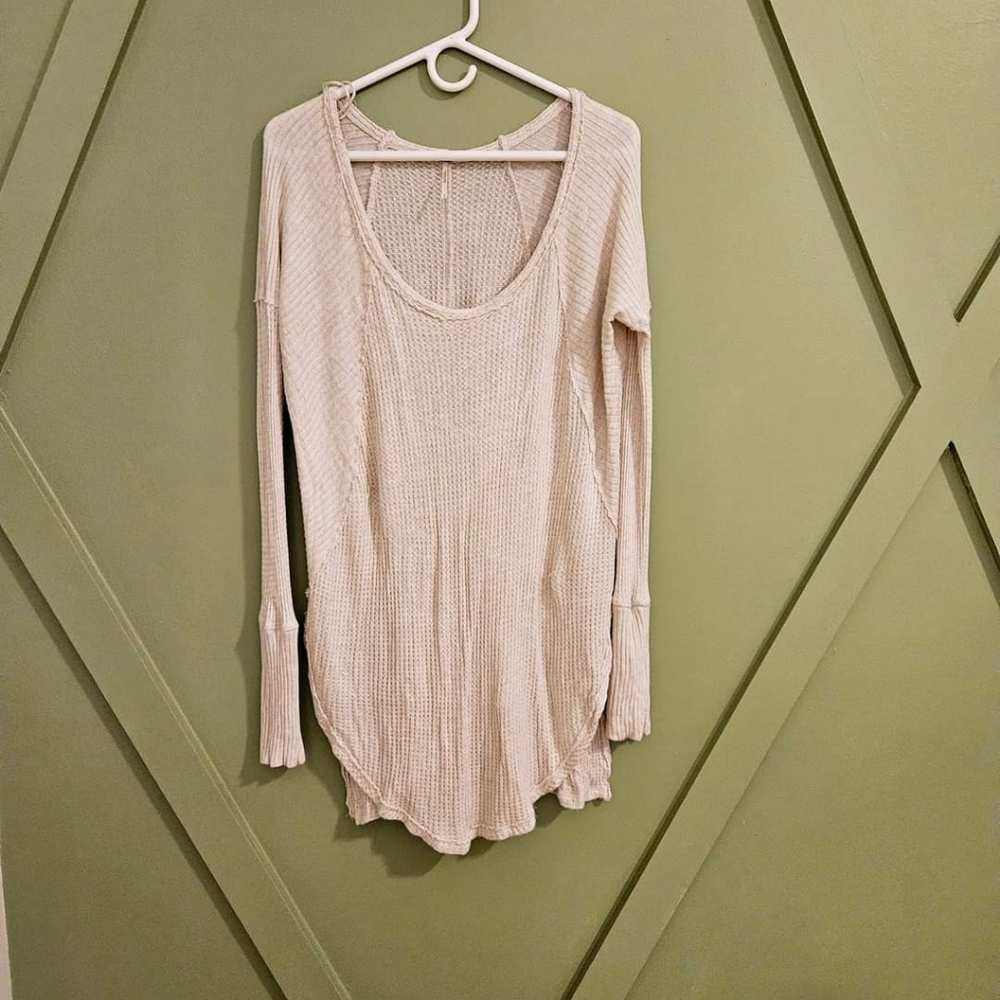 Free people long sleeve waffle tunic